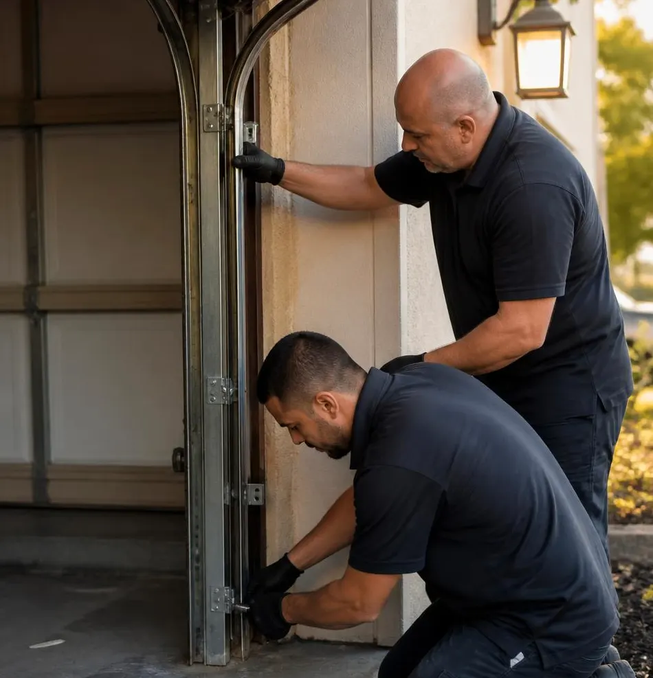 Garage Door in Spring